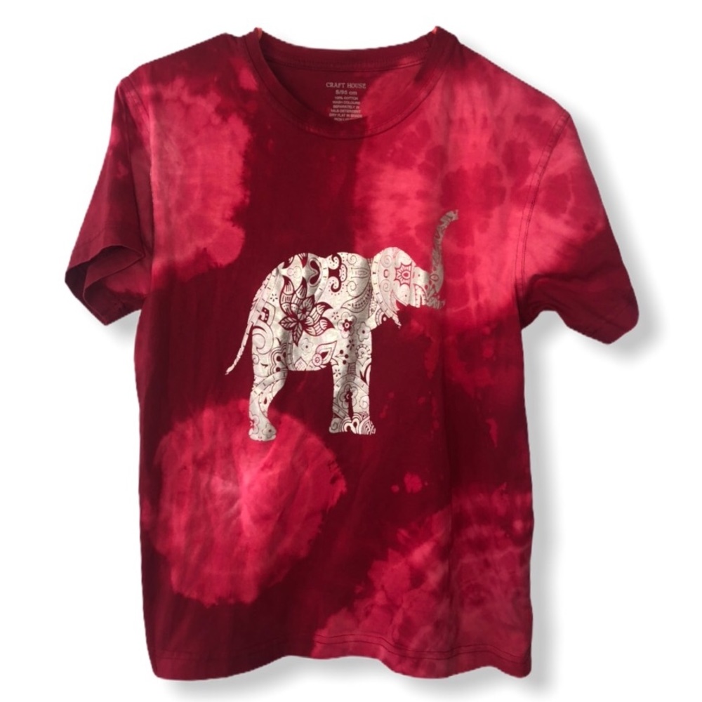 Custom bleach dye Elephant t-shirt